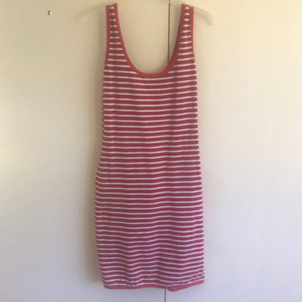 Red Striped Jersey Dress with pockets!